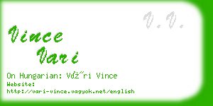 vince vari business card